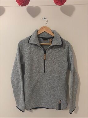 Women's Gray Half-Zip Pullover Sweater